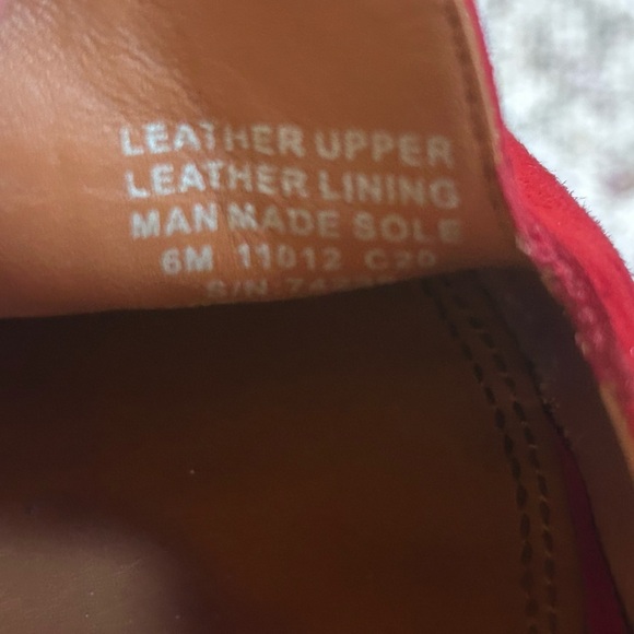 Tory Burch Leigh Red Suede Loafers Flats | Size 6 - Picture 9 of 10